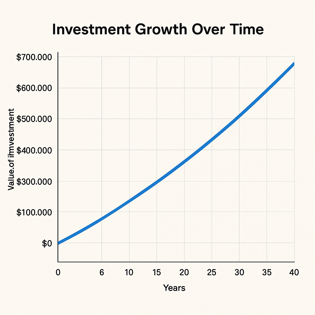 Chart showing how much money you need to start investing and grow long-term wealth